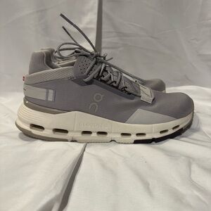 On Women's Athletic Sneakers in Gray and White